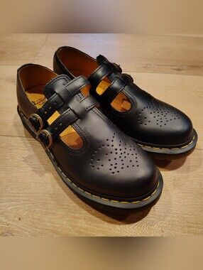 Womens Dr. Martens 12916 Mary Jane Black Strap Buckle shoes women’s US 10